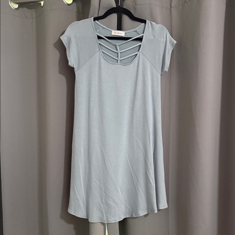 Ces Femme Soft Gray Mini Dress